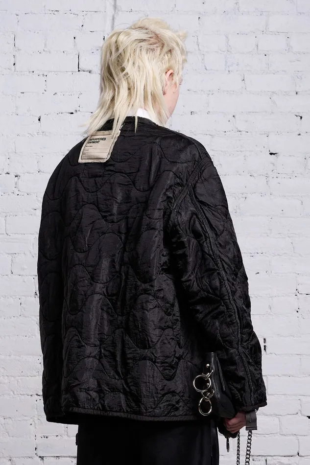 Women Jackets and Coats R13 Refurbished Tape Tie Liner 8211 Black