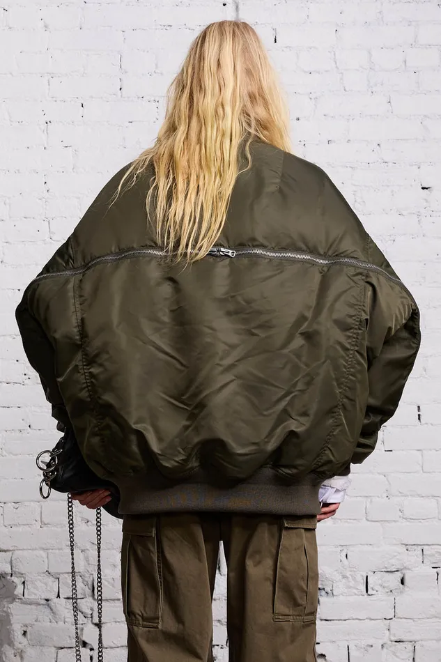 Women Jackets and Coats R13 Zip Out Down Bomber 8211 Olive