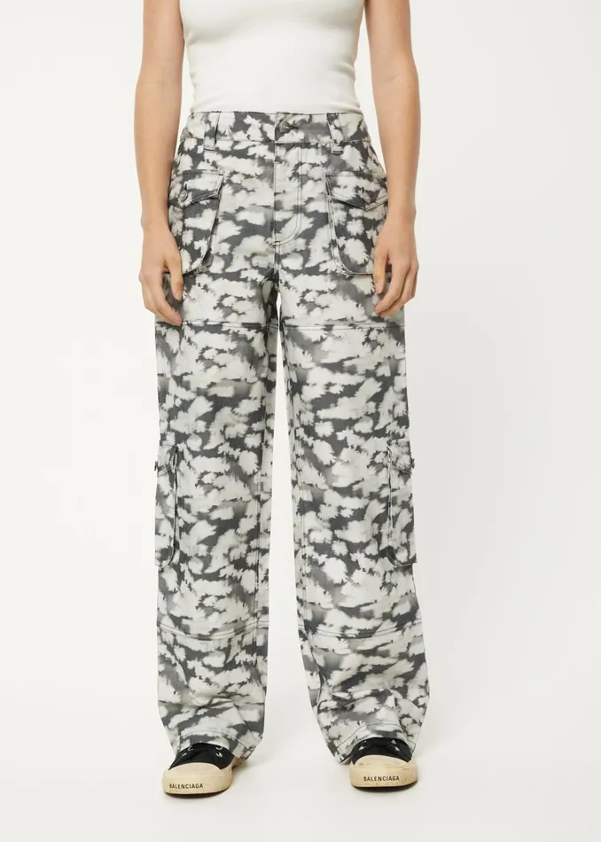 Women Jeans and Pants Afends AFENDS Womens Linger 8211 Cargo Pants 8211 Black Floral