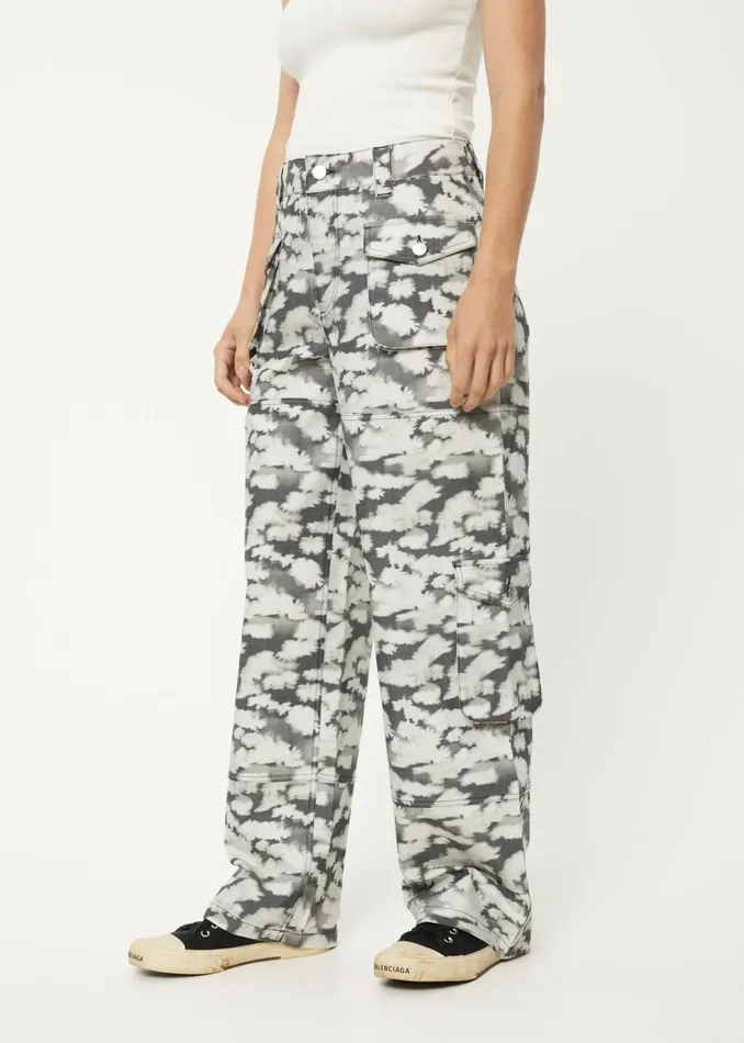 Women Jeans and Pants Afends AFENDS Womens Linger 8211 Cargo Pants 8211 Black Floral