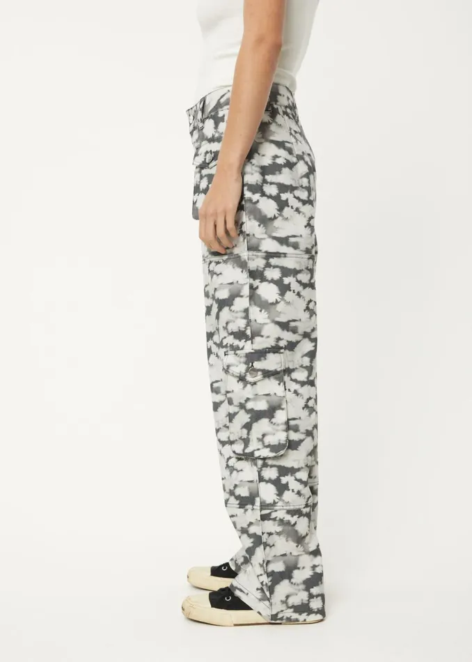 Women Jeans and Pants Afends AFENDS Womens Linger 8211 Cargo Pants 8211 Black Floral
