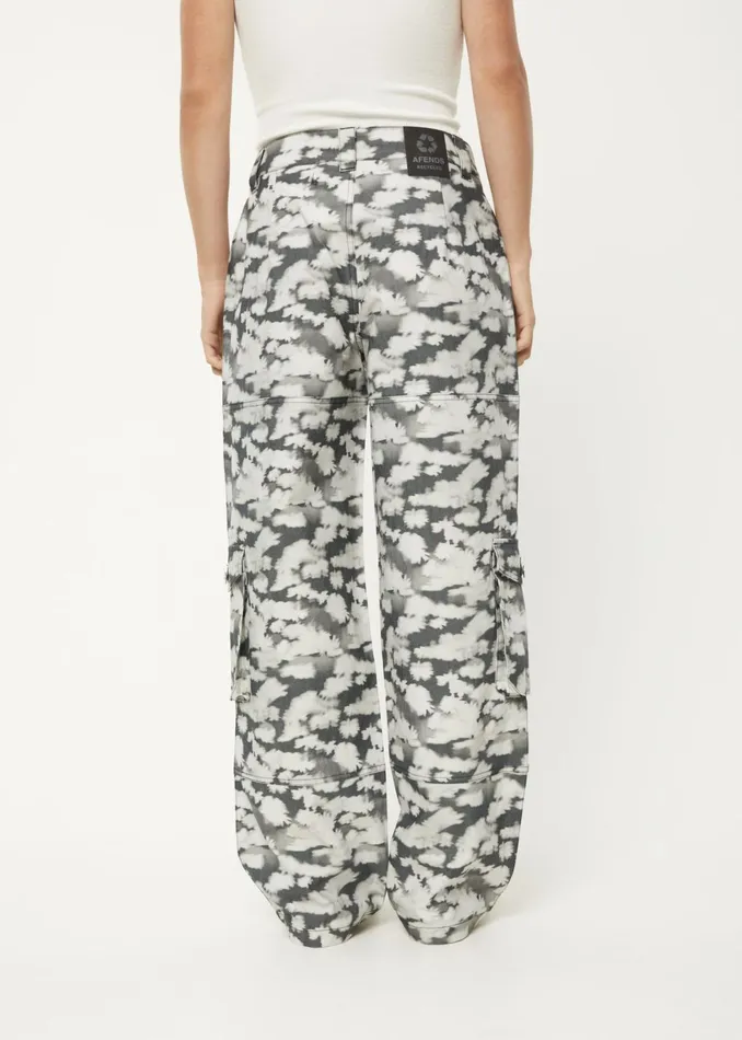 Women Jeans and Pants Afends AFENDS Womens Linger 8211 Cargo Pants 8211 Black Floral