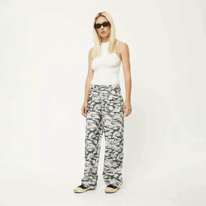 Women Jeans and Pants Afends AFENDS Womens Linger 8211 Cargo Pants 8211 Black Floral