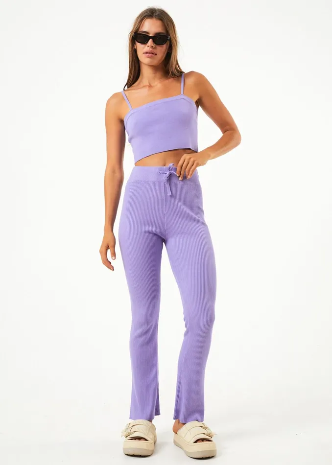 Women Jeans and Pants Afends AFENDS Womens Lula 8211 Knit Pants 8211 Plum