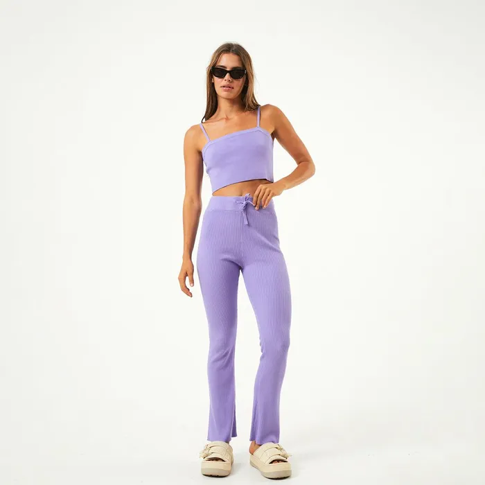 Women Jeans and Pants Afends AFENDS Womens Lula 8211 Knit Pants 8211 Plum