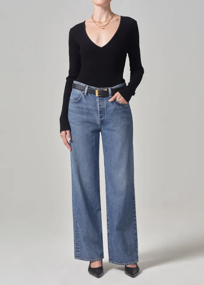 Women Jeans Citizens Of Humanity Annina High Rise Wide Leg 33034 Siesta