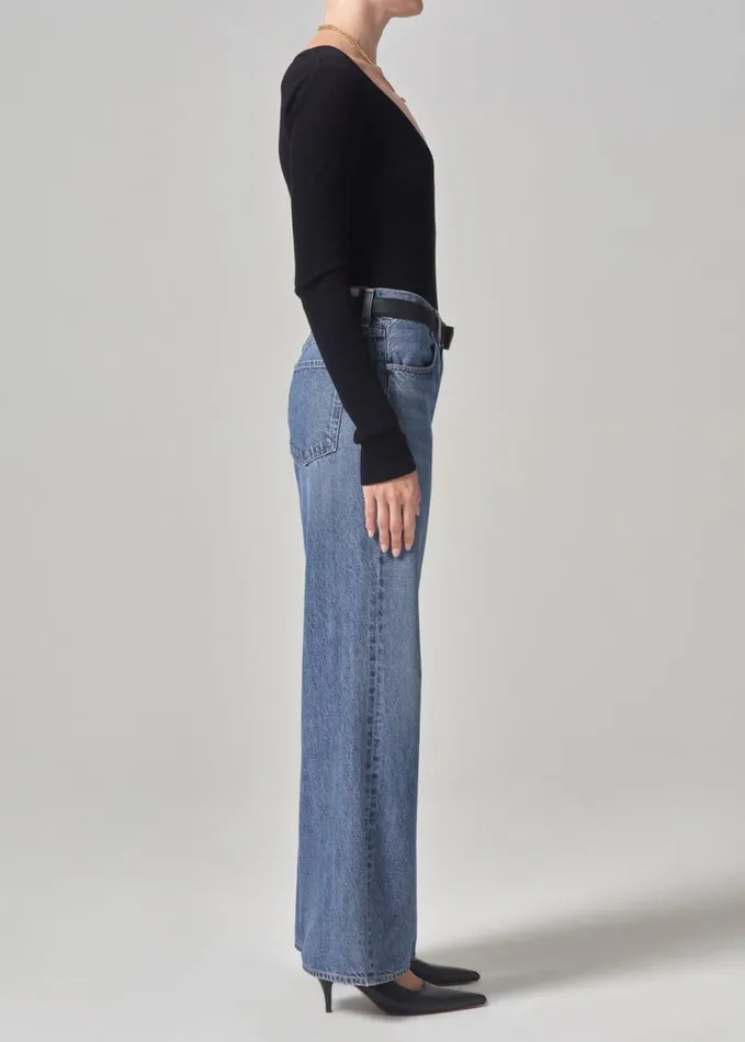 Women Jeans Citizens Of Humanity Annina High Rise Wide Leg 33034 Siesta