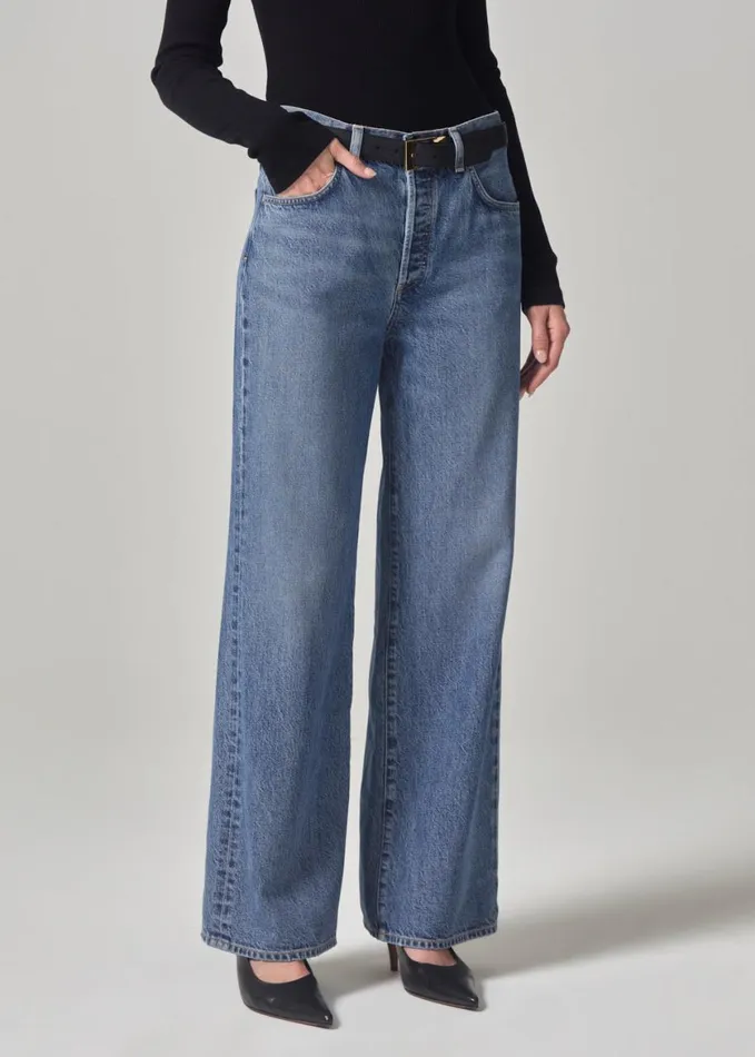 Women Jeans Citizens Of Humanity Annina High Rise Wide Leg 33034 Siesta