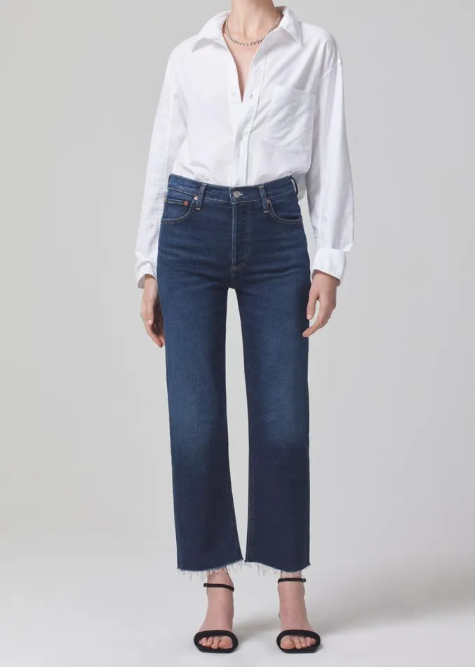 Women Jeans Citizens Of Humanity Florence Wide Straight Everdeen