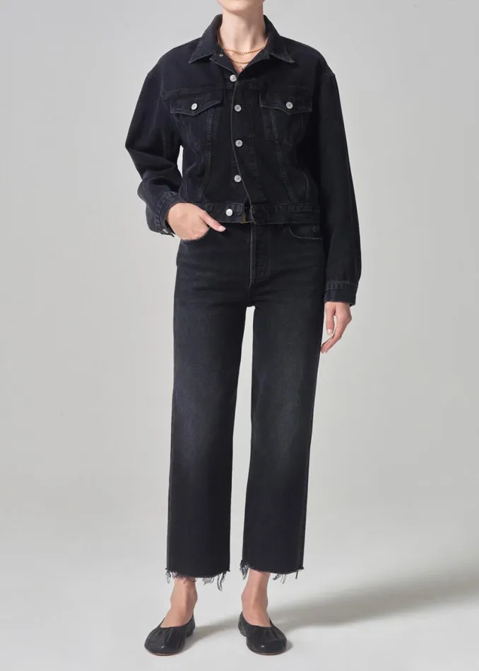 Women Jeans Citizens Of Humanity Florence Wide Straight Stormy