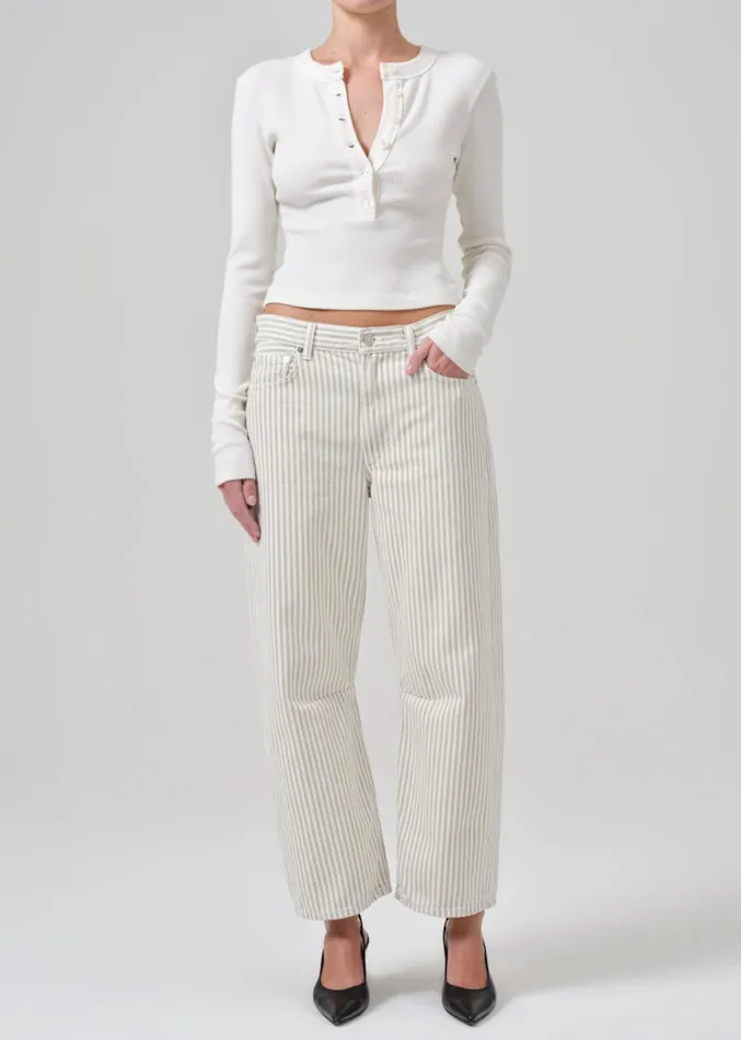 Women Jeans Citizens Of Humanity Miro Relaxed Jean Khaki Stripe