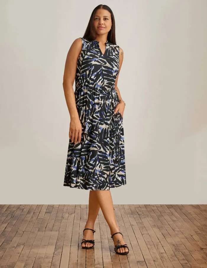 Women Jenna Drawstring Dress Blu Jayanne Blk Mlt Anne Klein Dresses and Jumpsuits