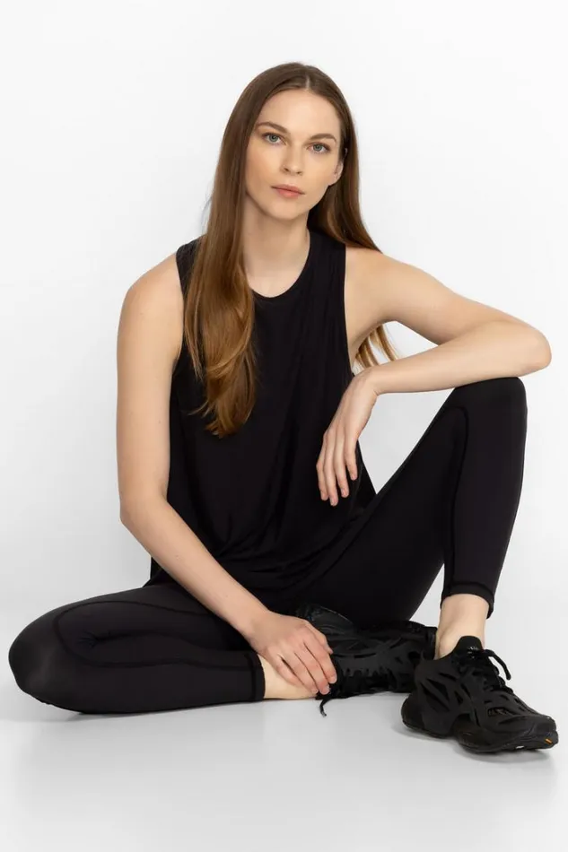 Women Johnny Was Active Bee Active High Neck Active Swing Tank Black