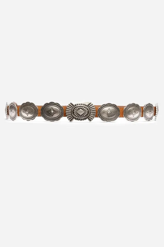 Women Johnny Was Belts Salone Italian Leather Conch Belt Cognac