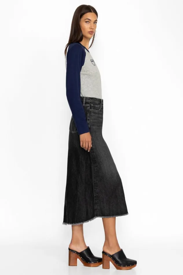Women Johnny Was Bottoms Vienna Midi Skirt True Black Wash