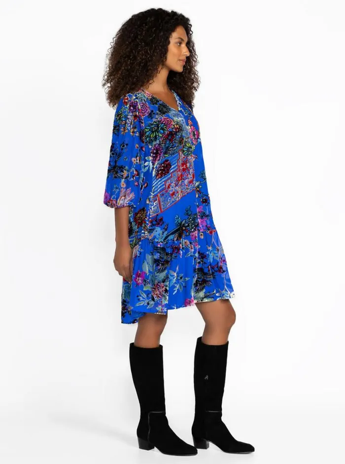 Women Johnny Was Dresses Ermyas Burnout Dress Dreamer Blu Burnout
