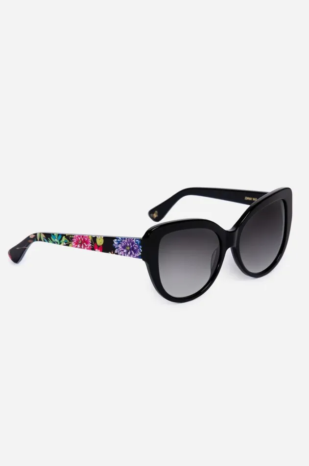 Women Johnny Was Eye Wear Sydnee Sunglasses Black Printed Dreamer Noir