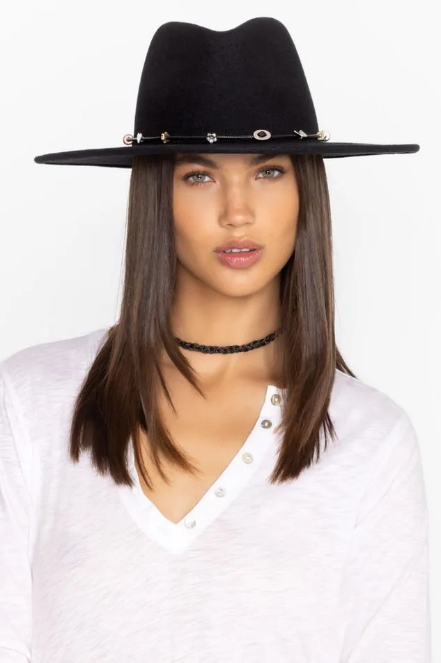 Women Johnny Was Hats Beaded Hat Black
