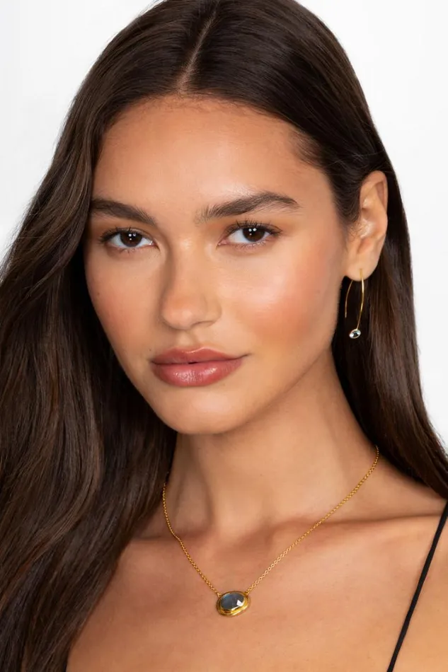 Women Johnny Was Jewelry Blue Madam Drop Earrings Gold