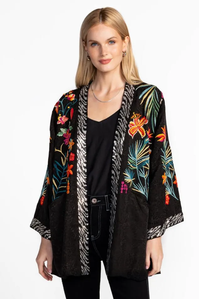 Women Johnny Was Kimonos Monica Kimono Black