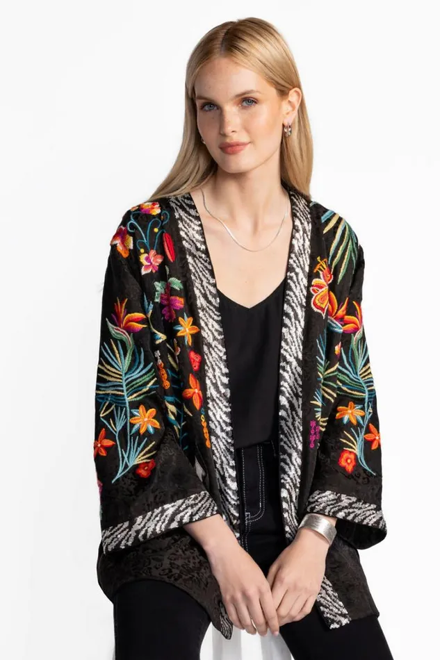 Women Johnny Was Kimonos Monica Kimono Black