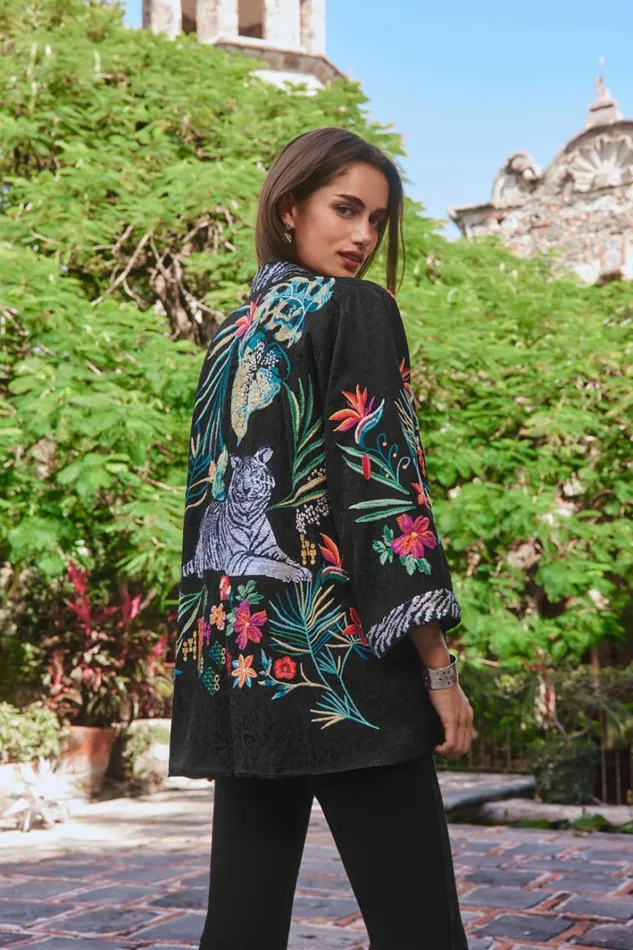 Women Johnny Was Kimonos Monica Kimono Black