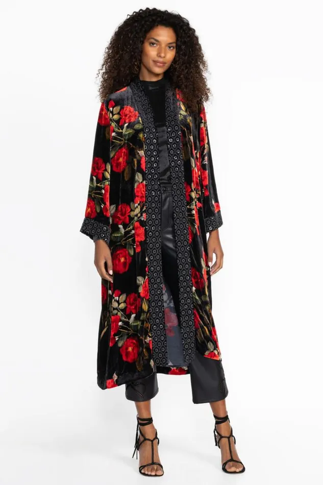 Women Johnny Was Kimonos Velvet Kimono Coat Rosana