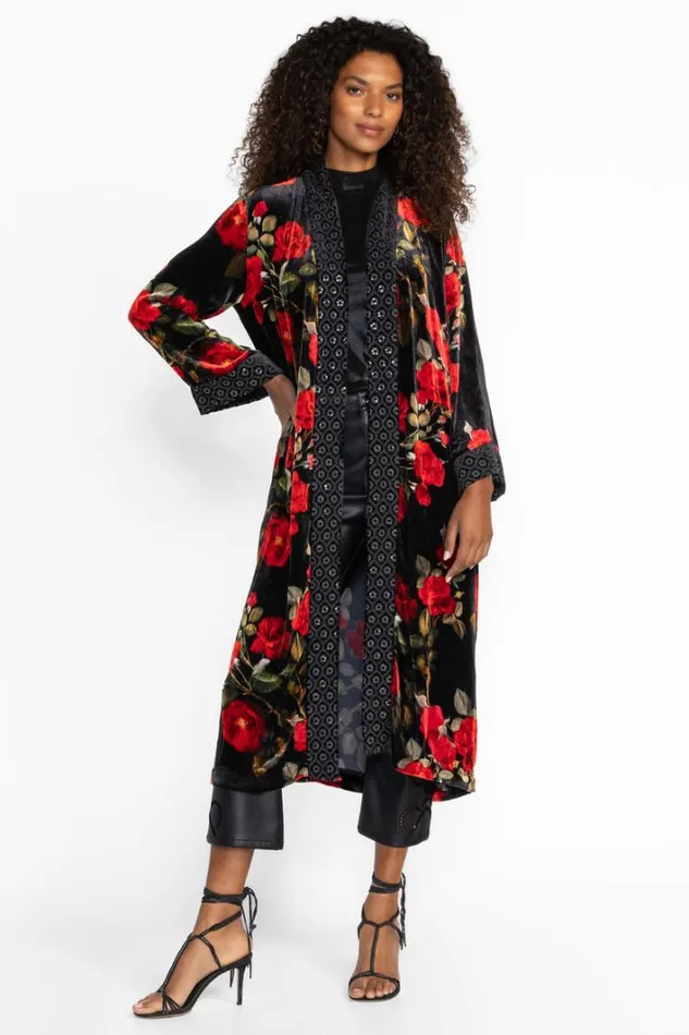 Women Johnny Was Kimonos Velvet Kimono Coat Rosana