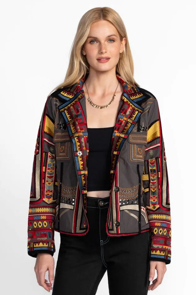 Women Johnny Was Outerwear Rufus Jacket Castor Grey