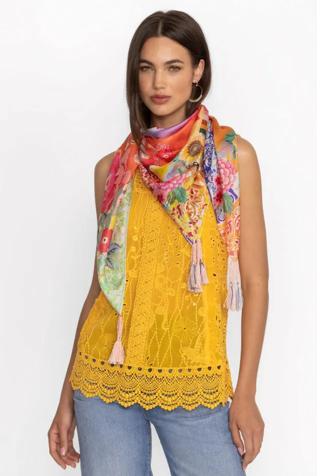 Women Johnny Was Scarves Lubella Plaid Scarf Lubella Scarf Print
