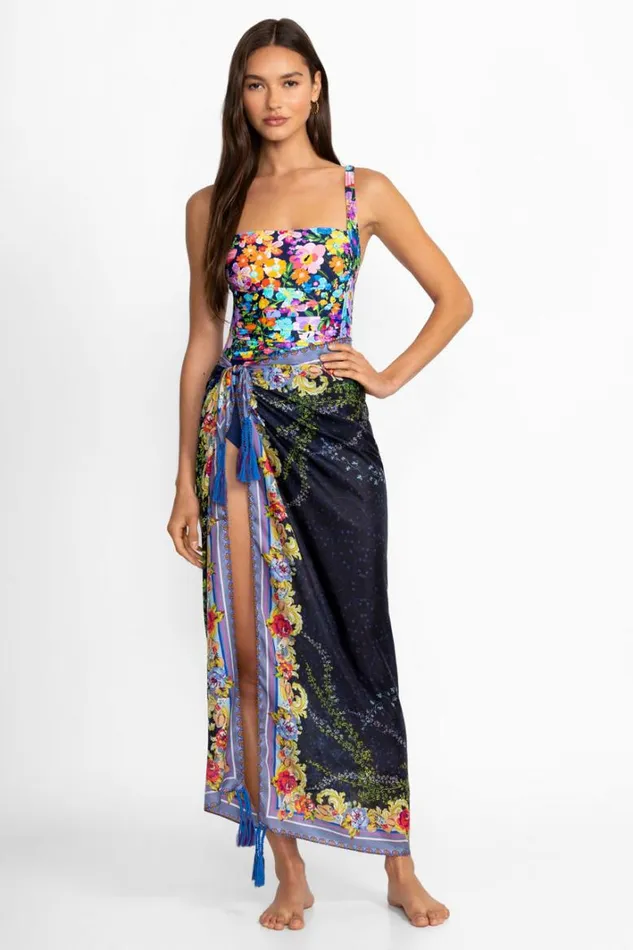 Women Johnny Was Scarves Magic Garden Silk Scarf Magic Garden