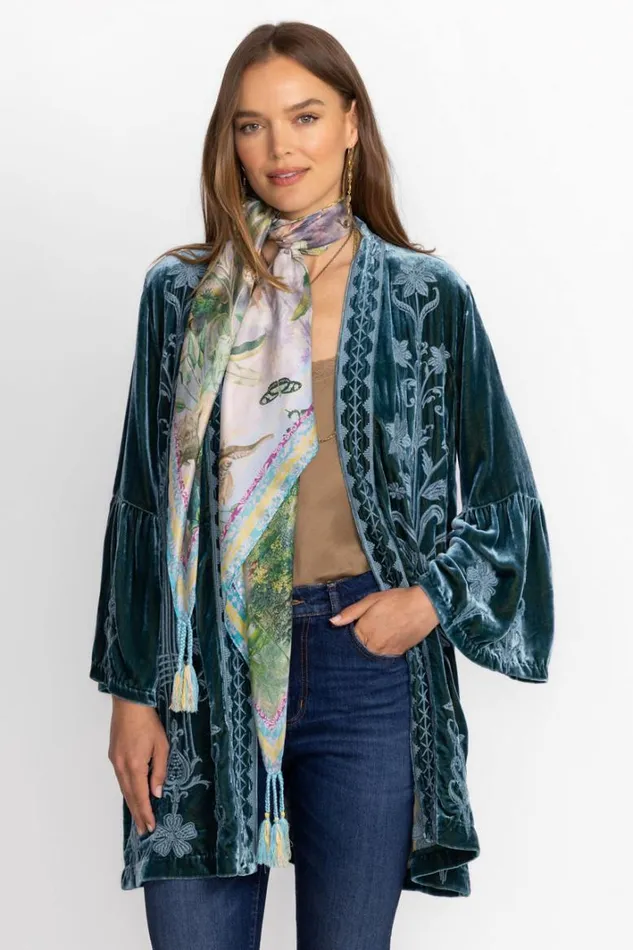 Women Johnny Was Scarves Rawi Silk Scarf Rawi Scarf Print