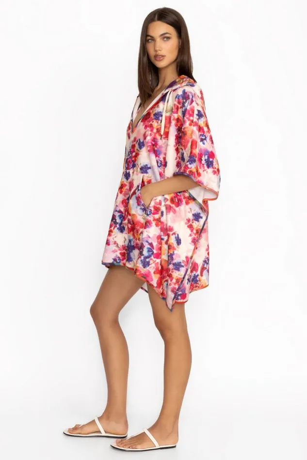 Women Johnny Was Swim and Resort Summer Days Terry Poncho Hoodie Summer Days