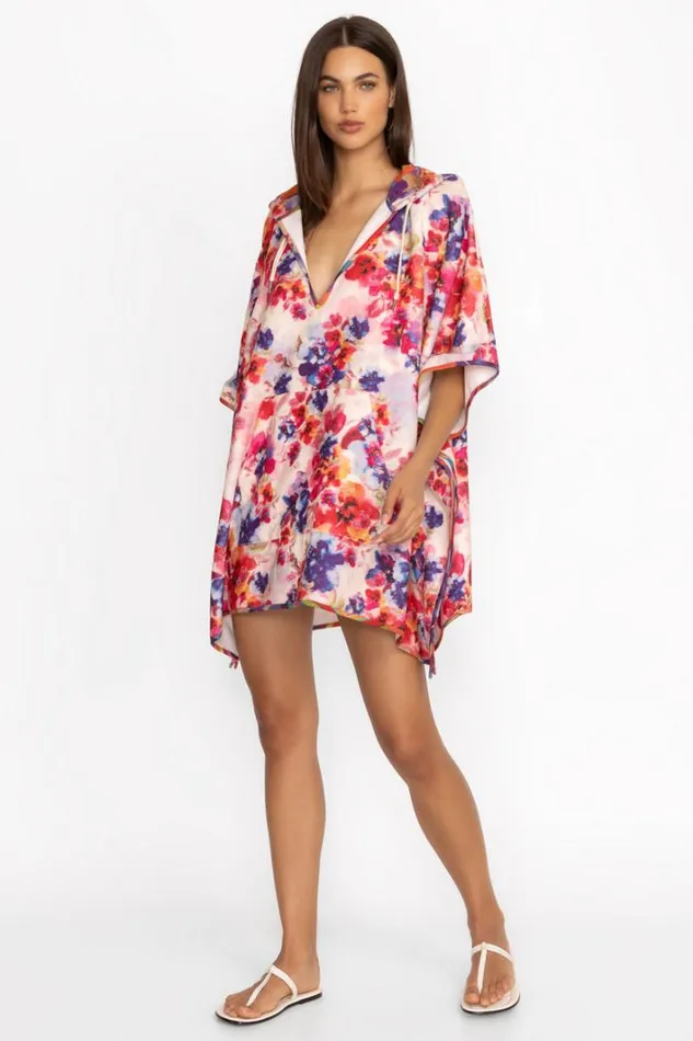 Women Johnny Was Swim and Resort Summer Days Terry Poncho Hoodie Summer Days