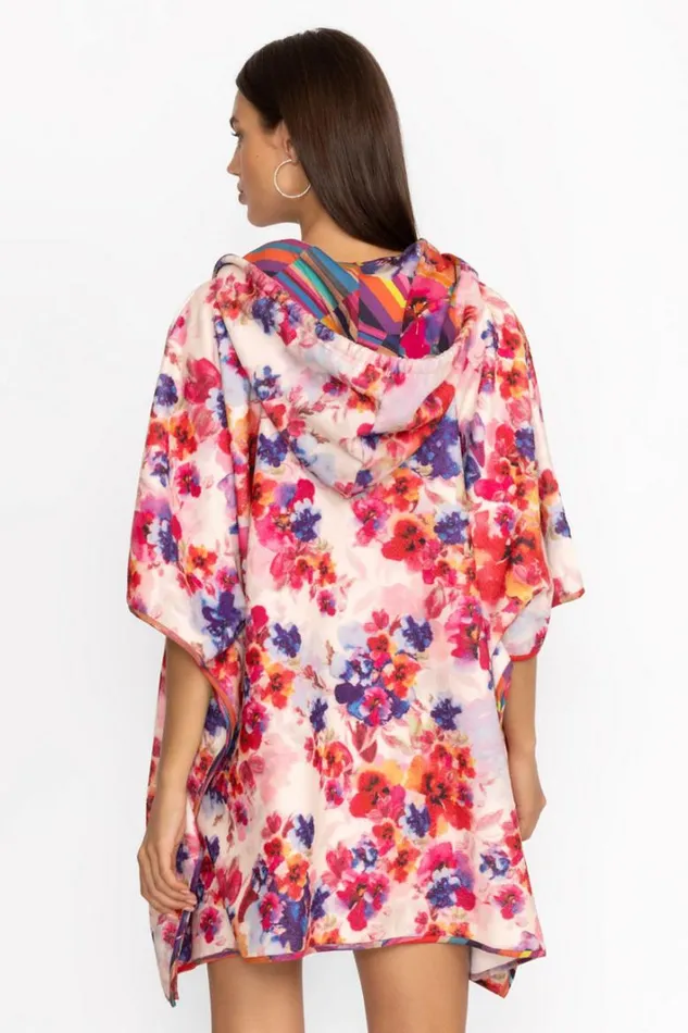 Women Johnny Was Swim and Resort Summer Days Terry Poncho Hoodie Summer Days