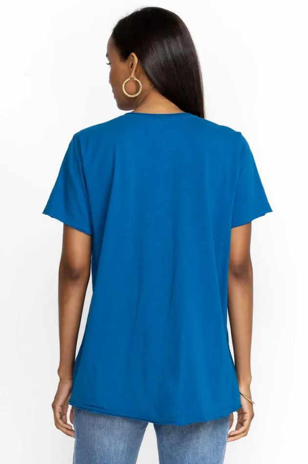 Women Johnny Was Tops Arizona Everyday Tee Mykonos Blue