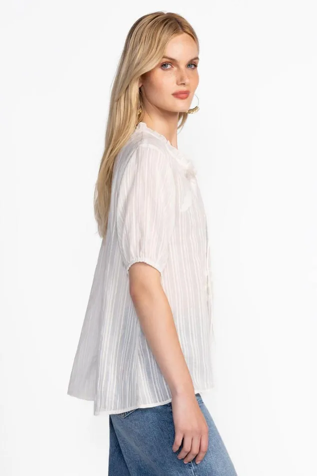 Women Johnny Was Tops Mirah Field Blouse Off White