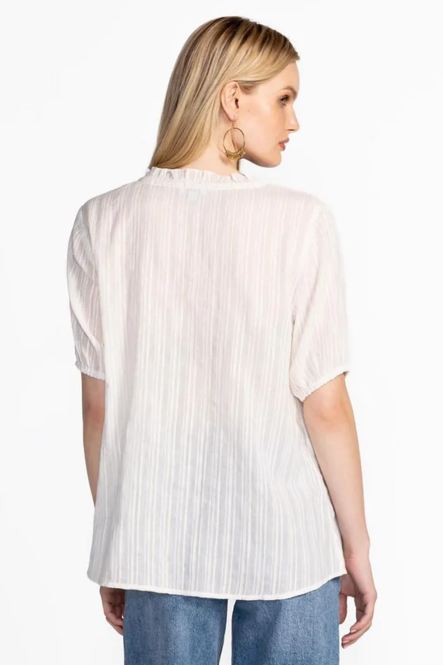 Women Johnny Was Tops Mirah Field Blouse Off White