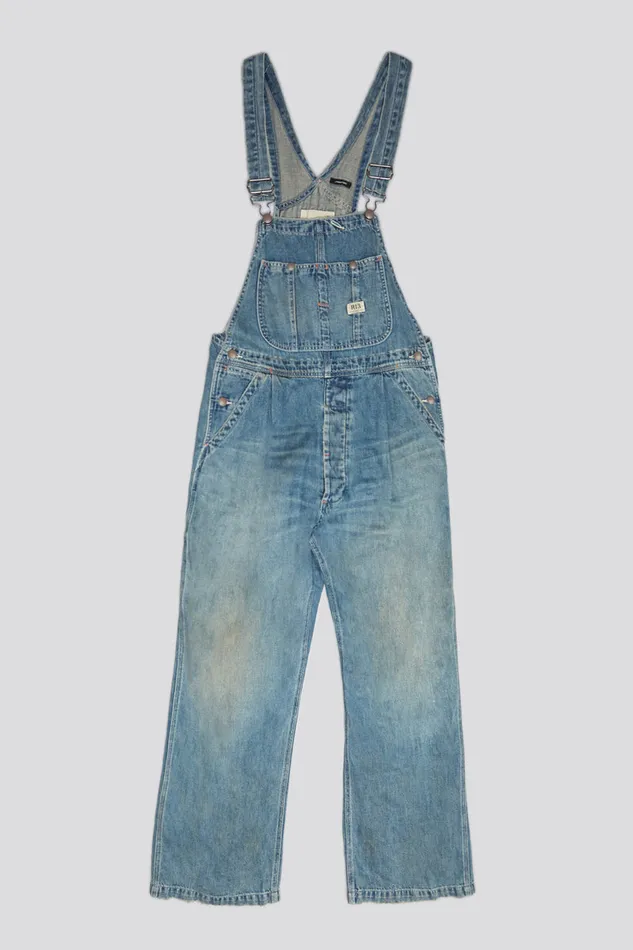 Women Jumpsuits R13 Damon Overall 8211 Weber Linen Indigo