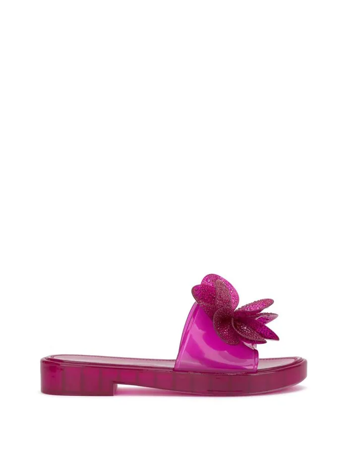 Women Kerah Lucite Flower Sandal In Fuschia Jessica Simpson Slides and Mules