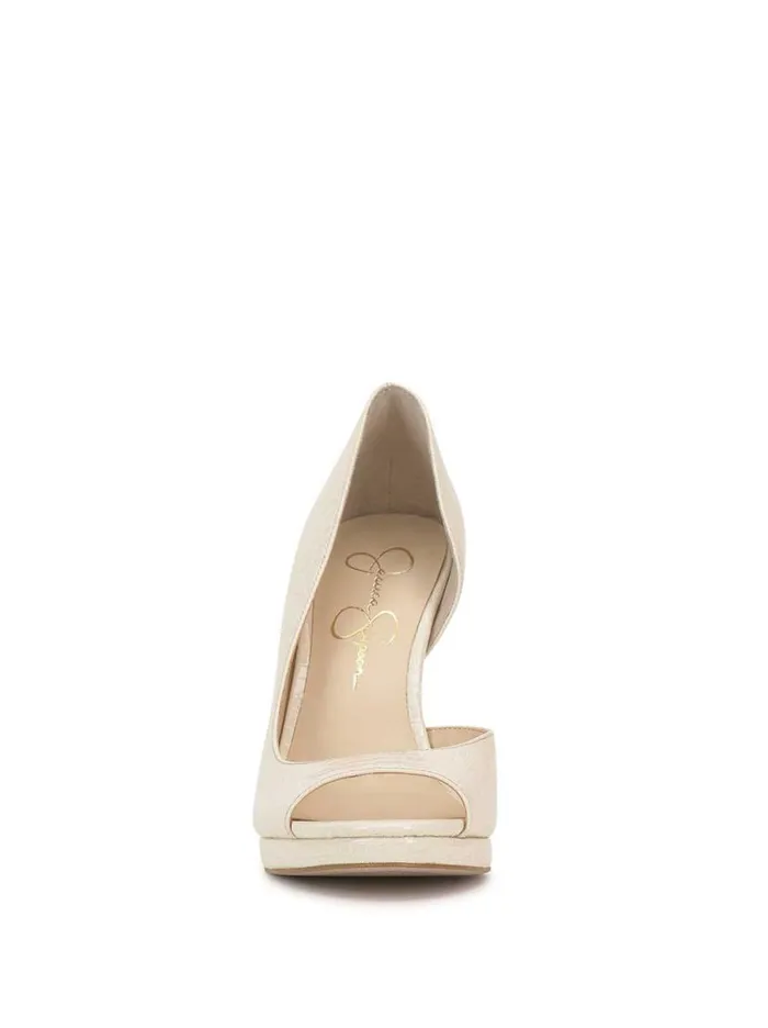 Women Kimli Peep Toe Pump In Bone Jessica Simpson Platforms