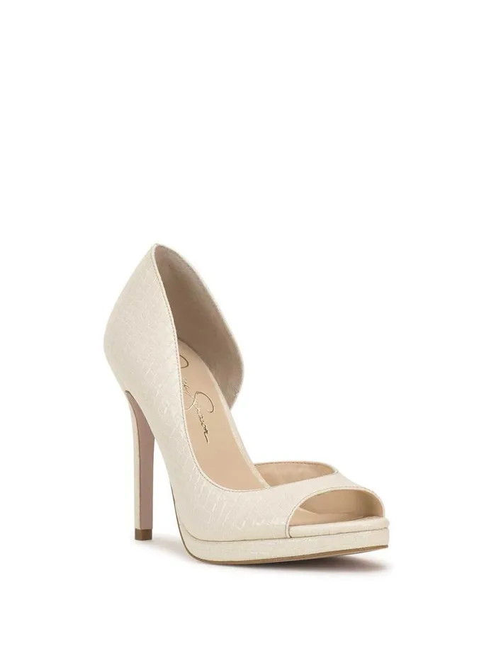 Women Kimli Peep Toe Pump In Bone Jessica Simpson Platforms