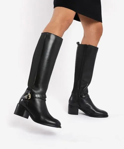Women Knee High Boots Dune London Tildings 8211 Black Black Women Knee High Boots Dune London Tildings 8211 Black Black