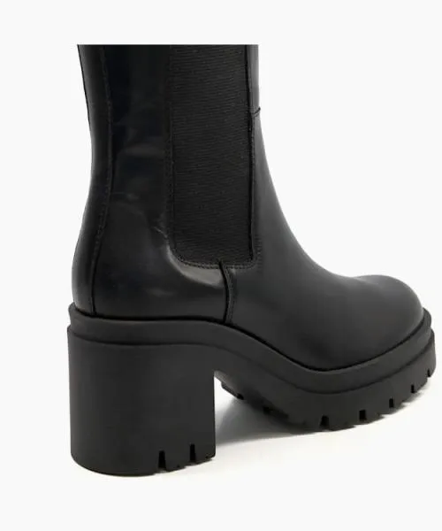 Women Knee High Boots Dune London Time 8211 Black Black Women Knee High Boots Dune London Time 8211 Black Black