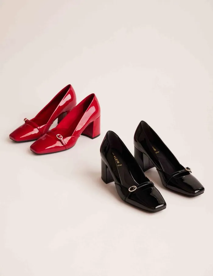 Women Lexington Tailored Pump Black Patent Anne Klein Heels