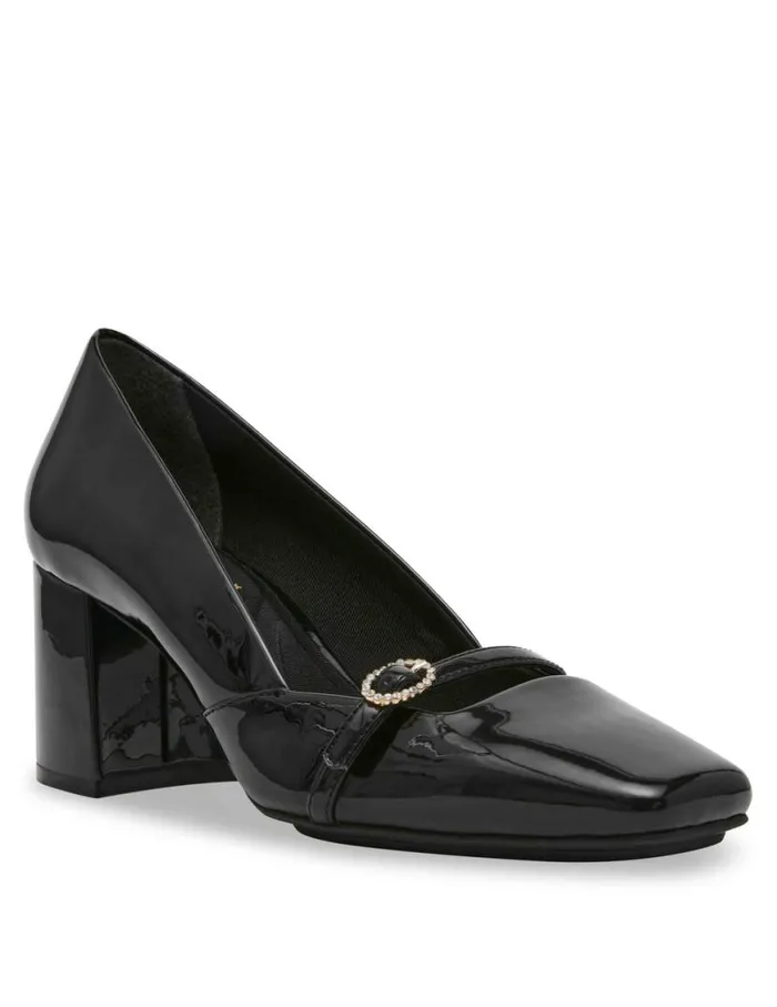Women Lexington Tailored Pump Black Patent Anne Klein Heels