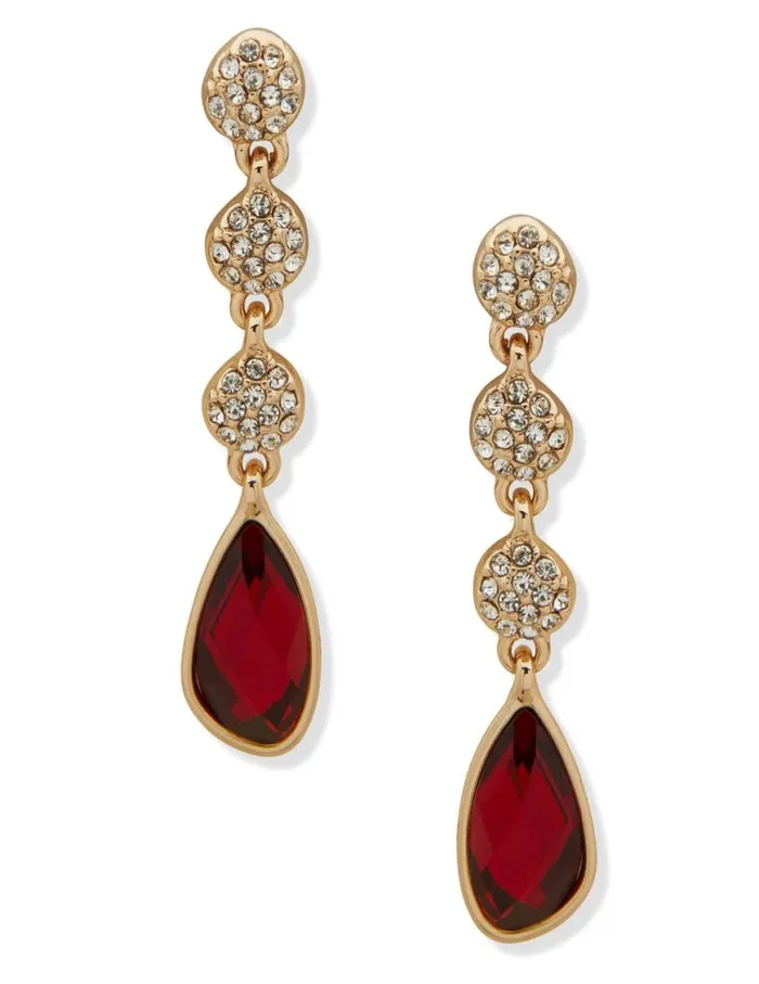 Women Linear Station Earring Anne Klein Pierced Earrings