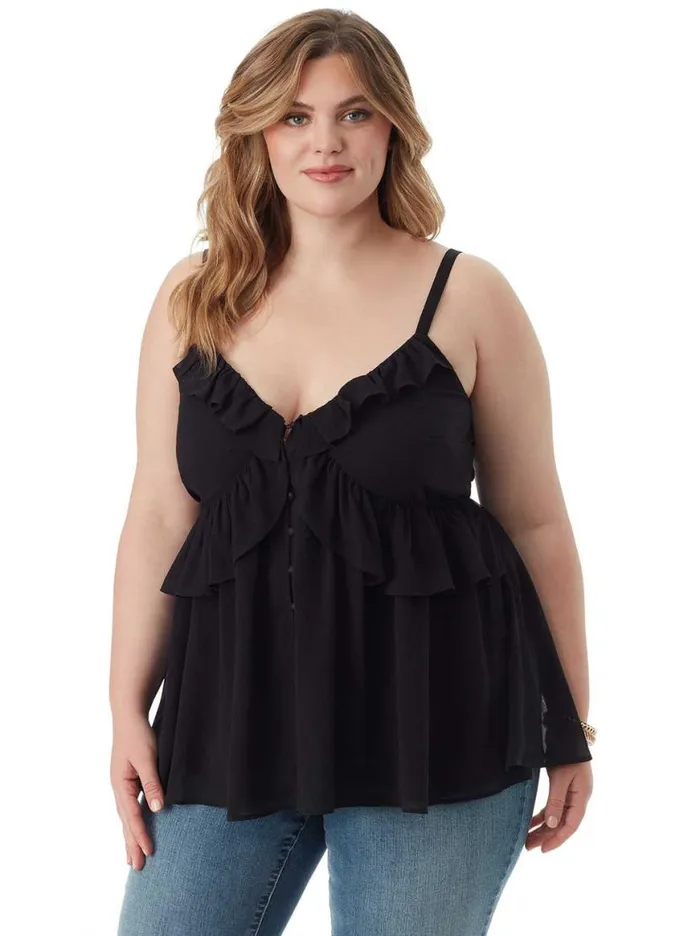 Women Lisabeth Cami In Black Jessica Simpson Tops and Tees