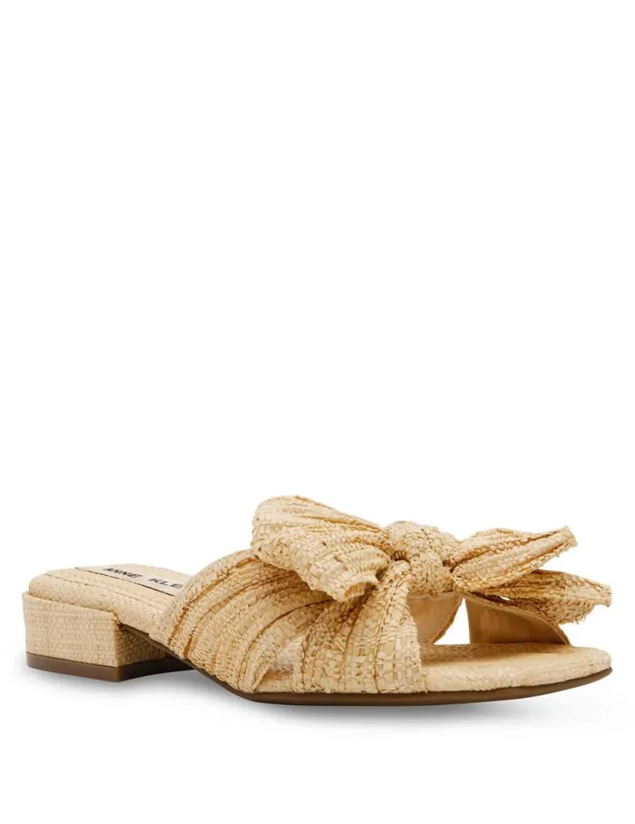 Women Liz Natural Raffia Anne Klein Sandals and Slides