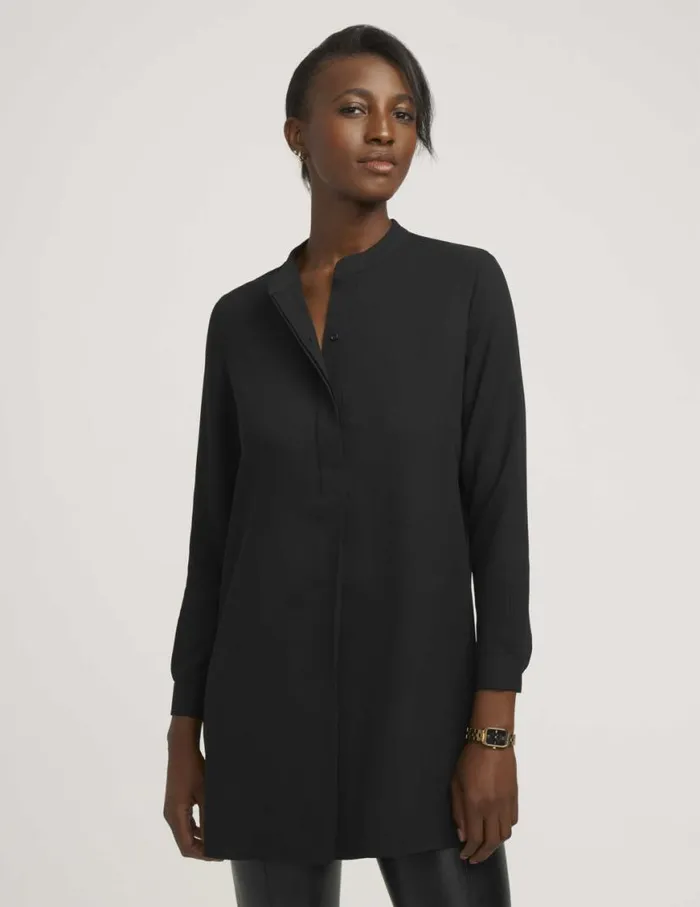 Women Long Length Tunic Anne Black Anne Klein Tops
